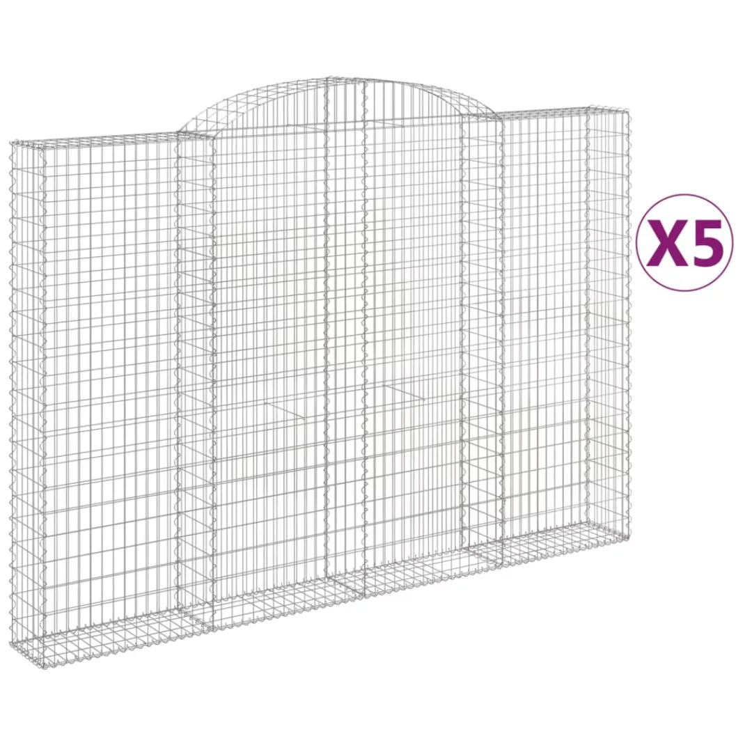 Vidaxl Gabionen Mit Hochbogen 5 Stk. 300x30x200/220cm Verzinktes Eisen günstig online kaufen