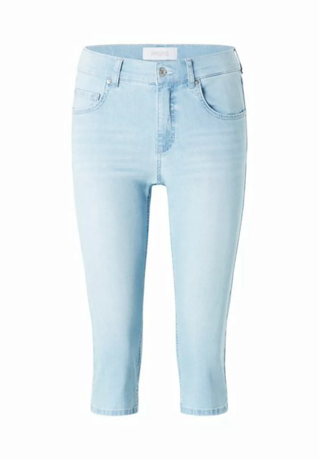 ANGELS Slim-fit-Jeans Capri-Jeans Anacapri im Used-Look mit Label-Applikati günstig online kaufen