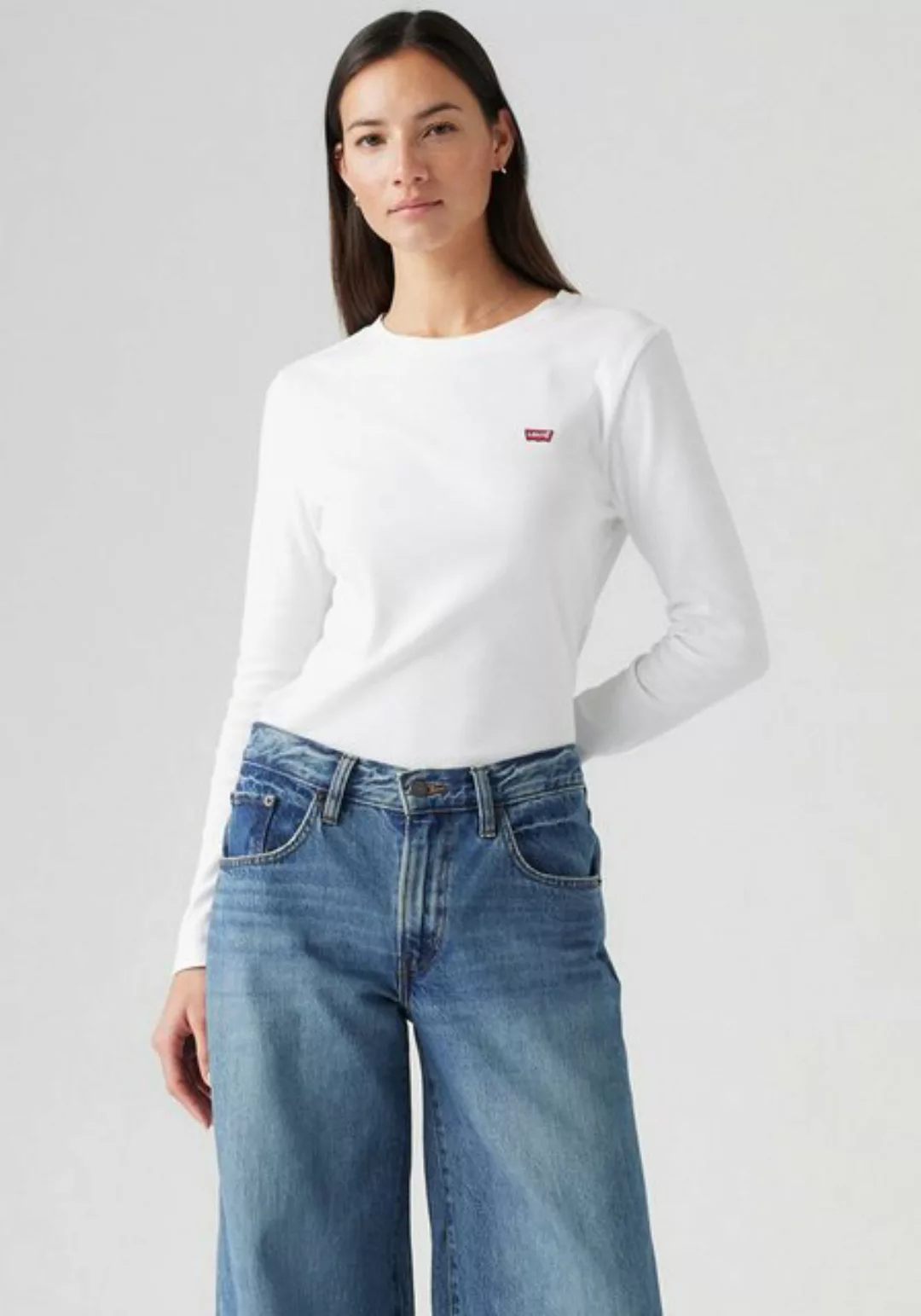 Levi's® Langarmshirt ESSENTIAL HM LS TEE mit Logo Stickerei günstig online kaufen