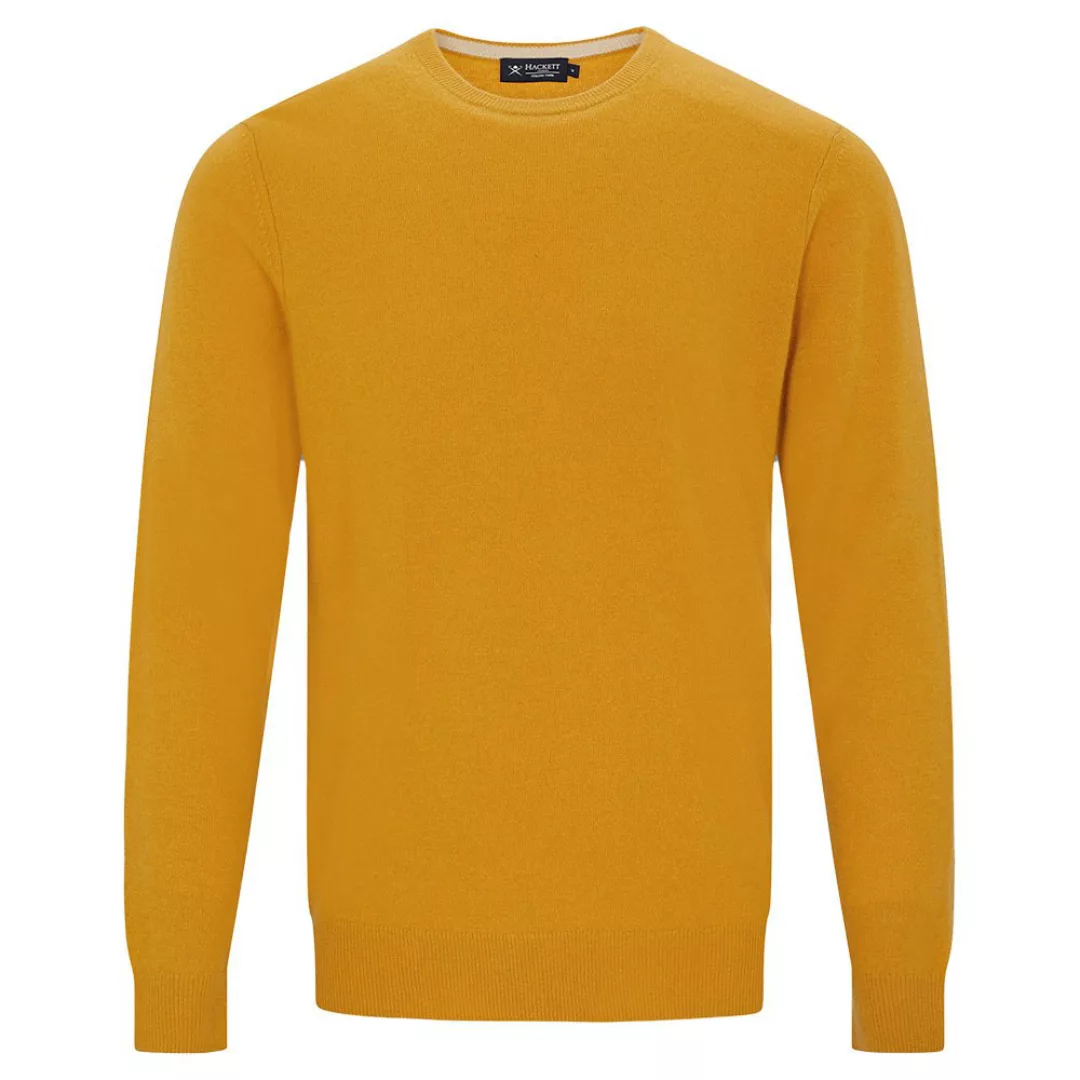 Hackett Wool Cash Mix Rundhalsausschnitt Sweater S Mustard günstig online kaufen