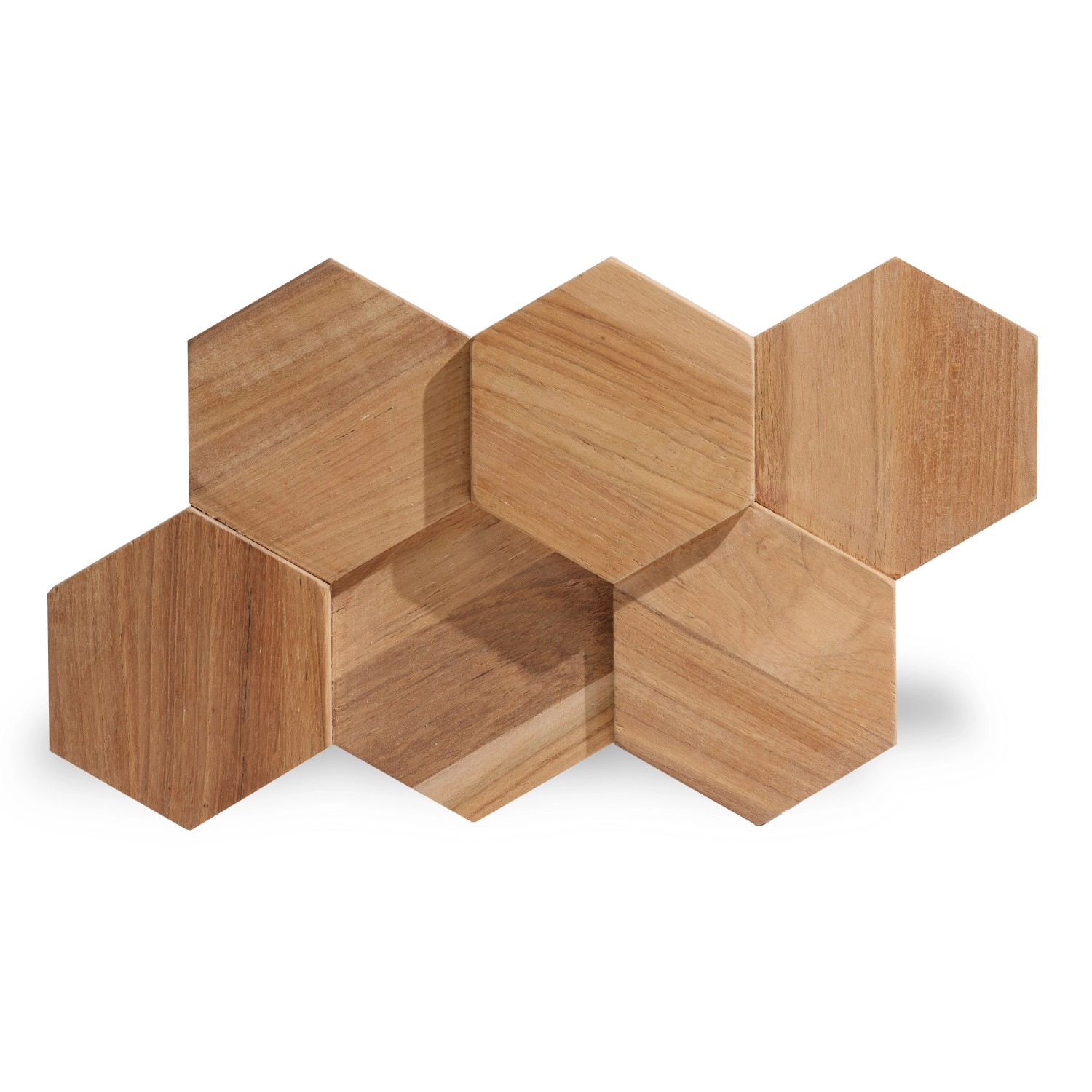 Rebel of Styles Holzverblender UltraWood Teak Hexagon 26 cm x 15 cm Braun günstig online kaufen