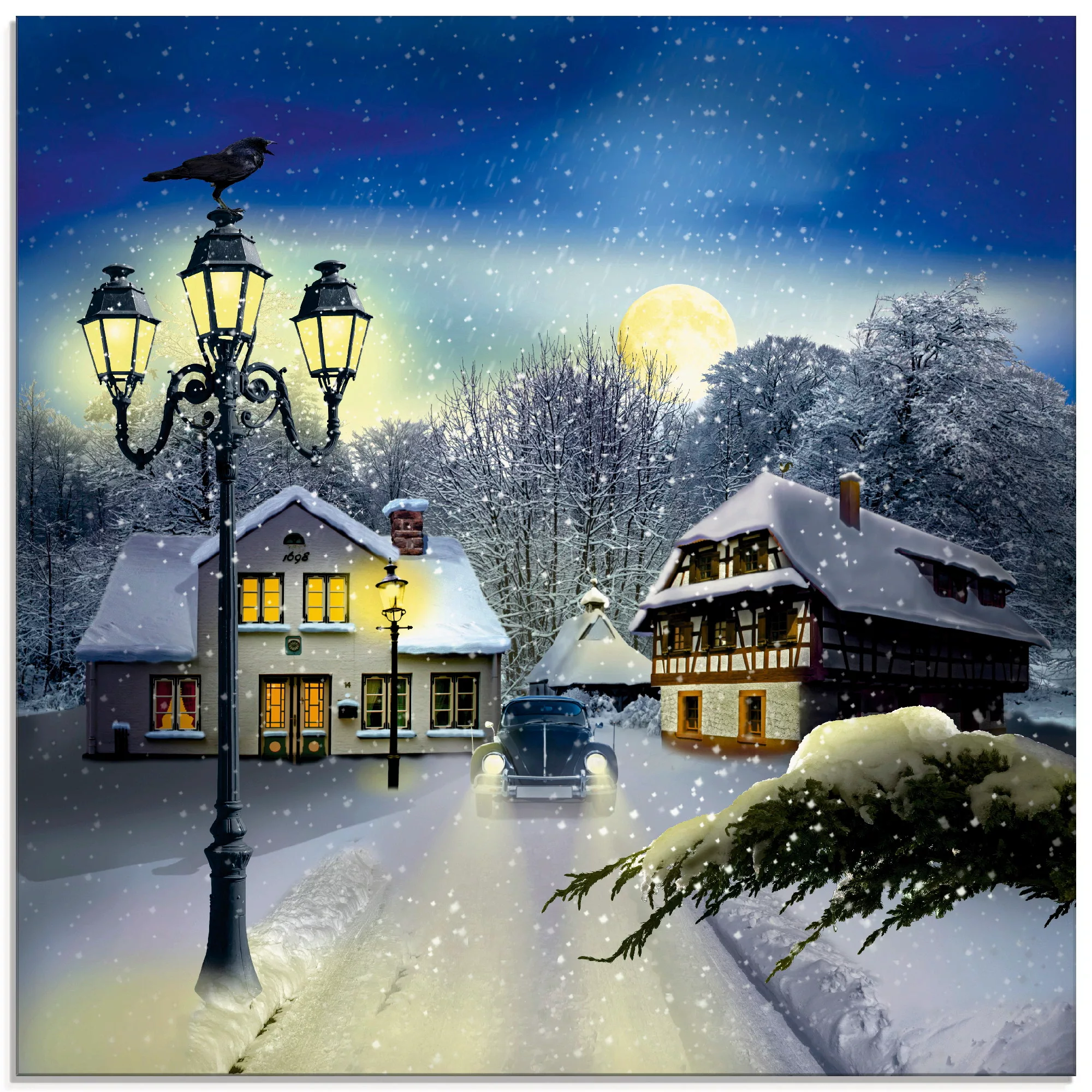 Artland Glasbild "Winterzeit", Vier Jahreszeiten, (1 St.), in verschiedenen günstig online kaufen