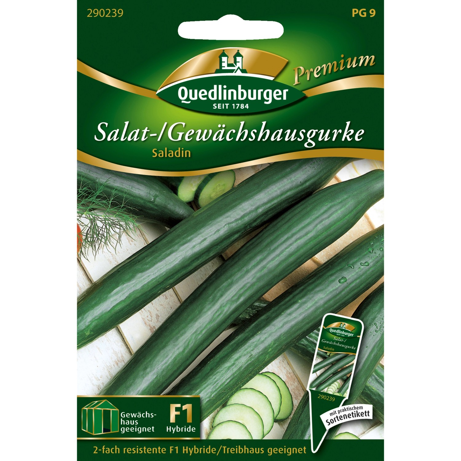 Quedlinburger Gewächshaus-Salatgurke Saladin Loses Saatgut günstig online kaufen