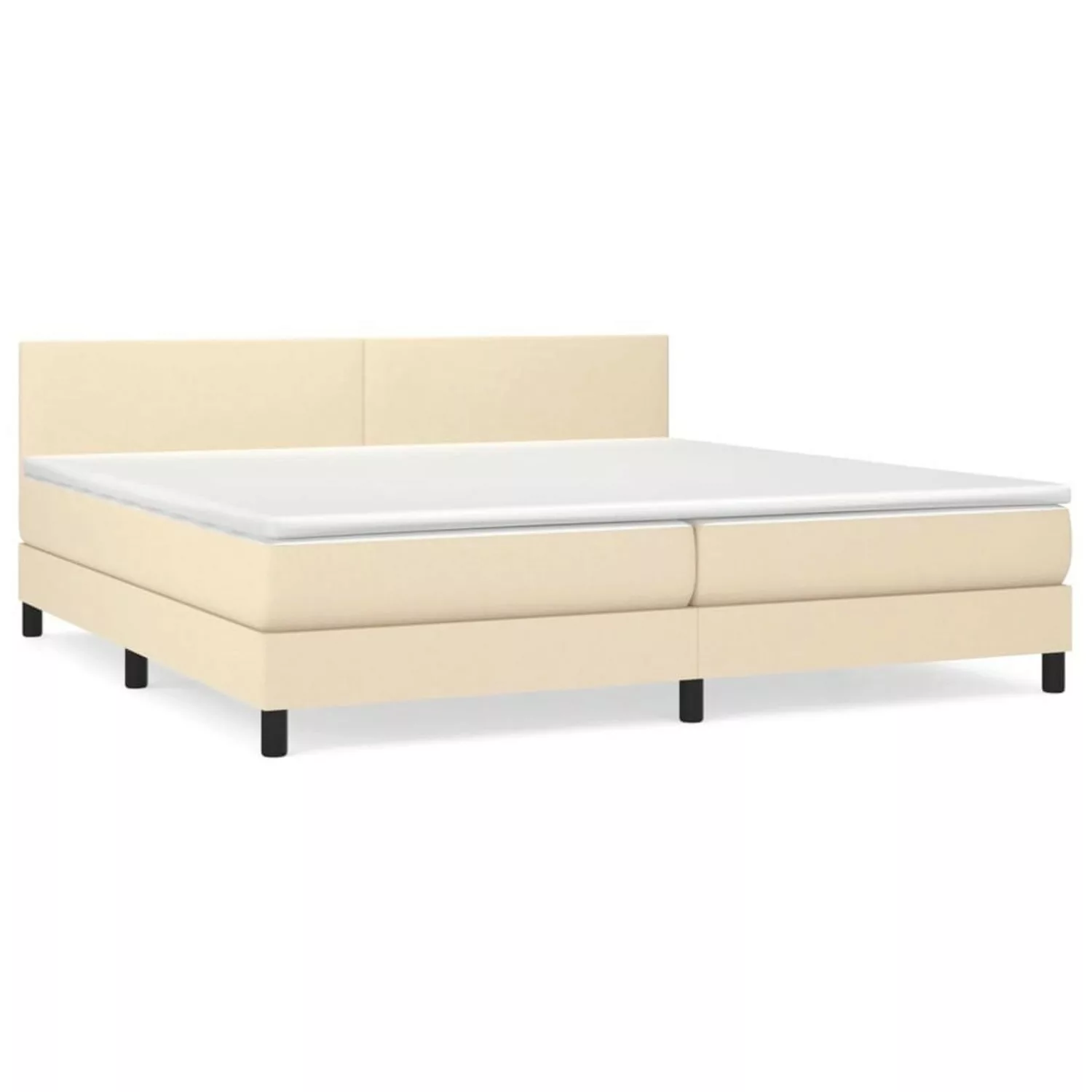 vidaXL Boxspringbett Boxspringbett mit Matratze Blau 200x200 cm Stoff Bett günstig online kaufen