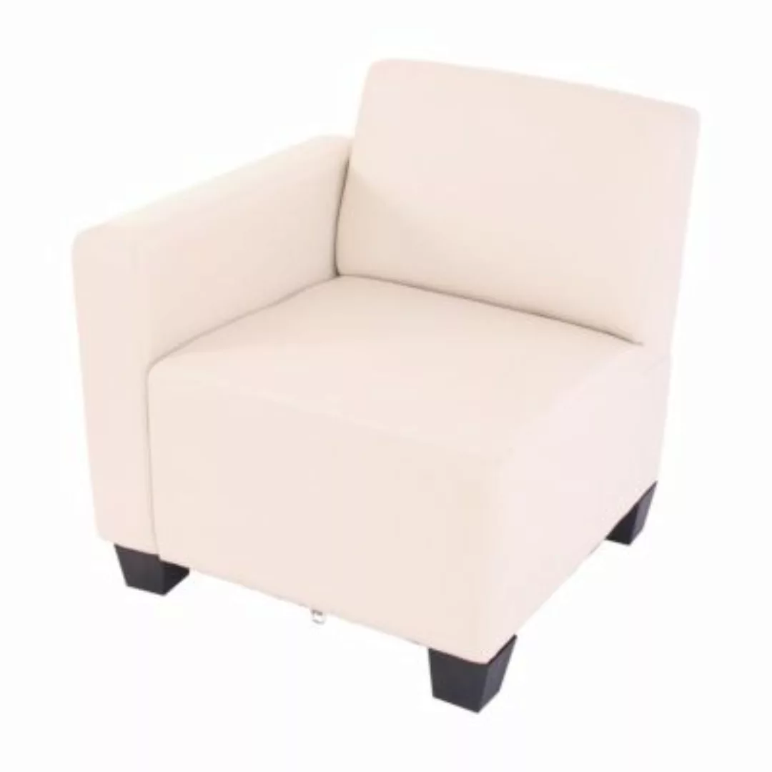HWC Mendler Modulare Garnitur, Seitenteil links, Sessel mit Armlehne creme günstig online kaufen