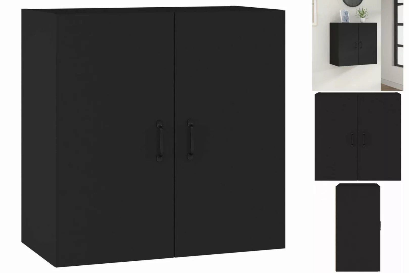 vidaXL Hängeschrank Hängeschrank Wandschrank Schwarz 60x31x60 cm Spanplatte günstig online kaufen