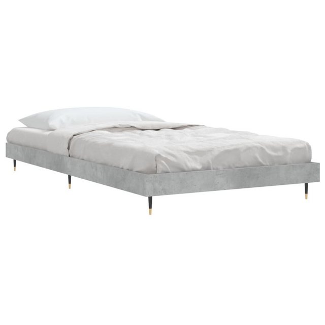 vidaXL Bett Bettgestell Betongrau 90x190 cm Holzwerkstoff günstig online kaufen