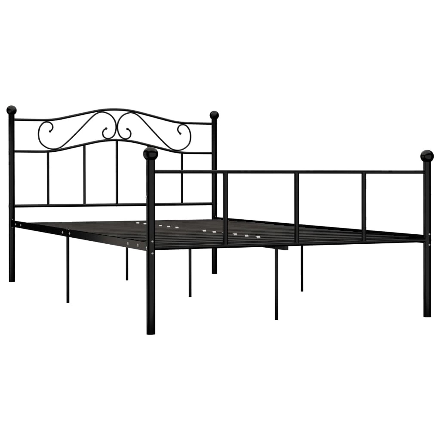 vidaXL Bettgestell Schwarz Metall 140x200 cm Modell 8618295 günstig online kaufen