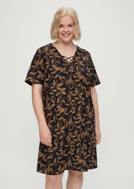 TRIANGLE Maxikleid Baumwollkleid mit Allover-Print günstig online kaufen