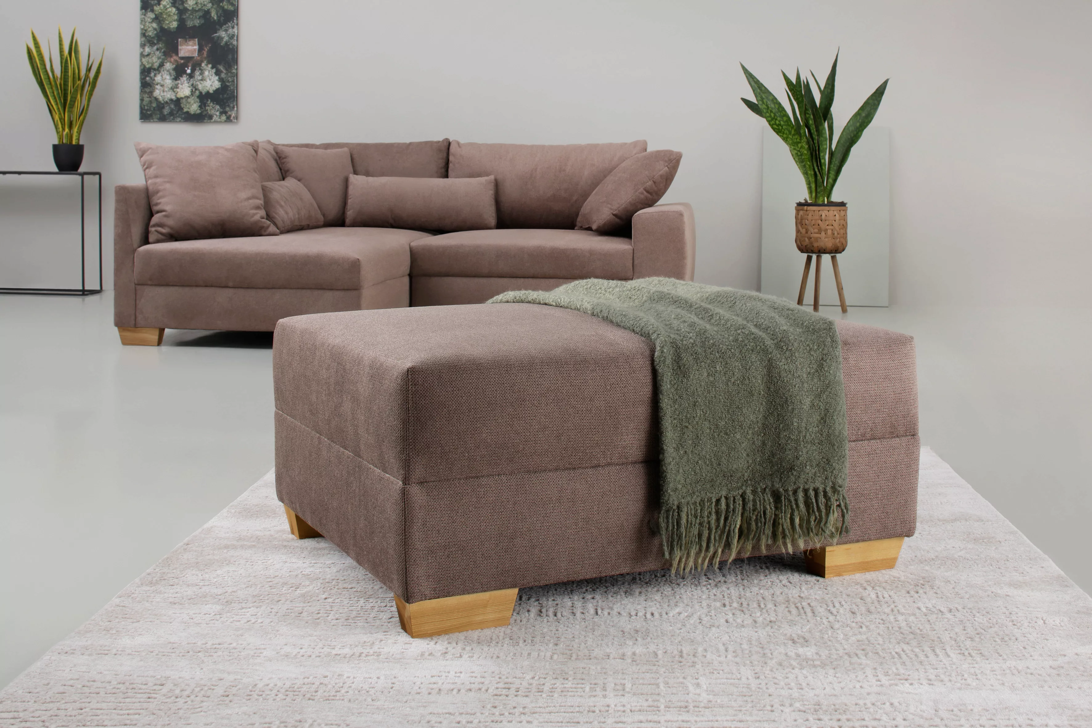 Home affaire Hocker "DuraSpring", Mit DuraSpring-Taschenfederkern, bis 140 günstig online kaufen