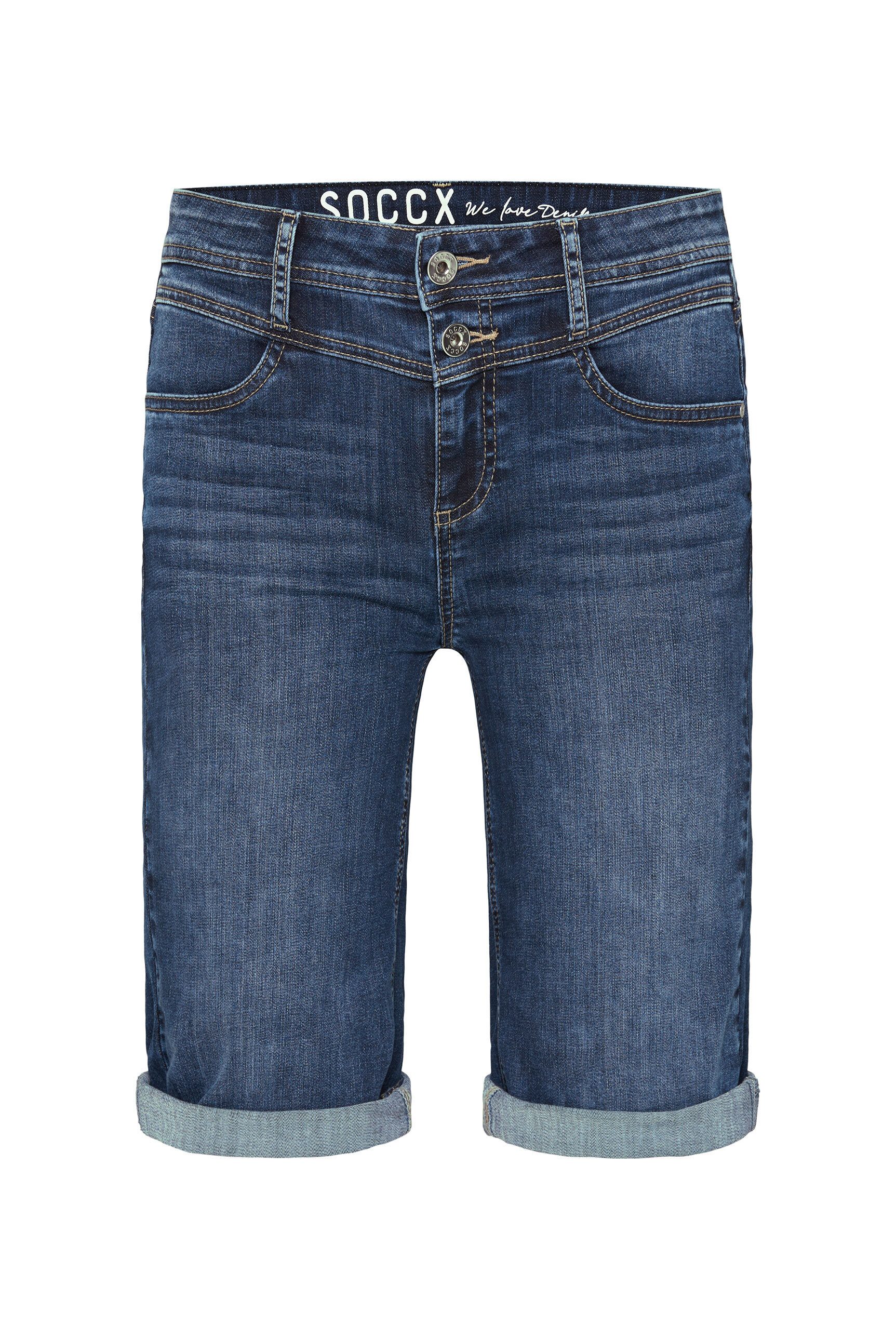 SOCCX Jeansshorts mit zwei Knöpfen am günstig online kaufen