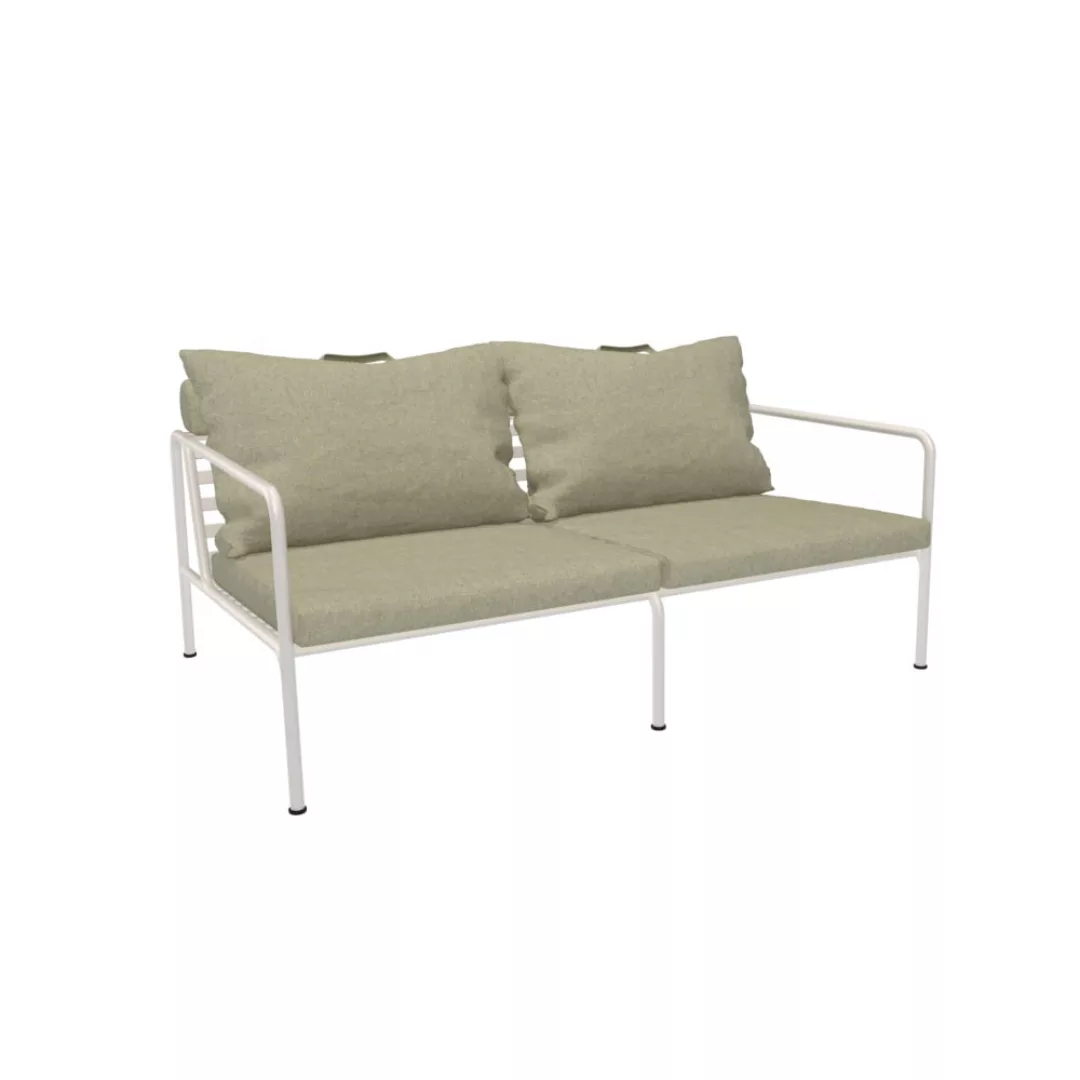 Outdoor 2-Sitzer Sofa AVON weiß Moosgrün günstig online kaufen