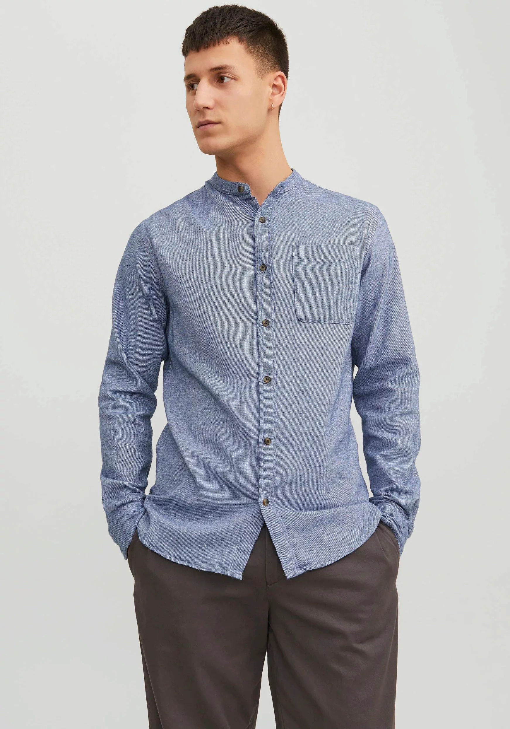 Jack & Jones Langarmhemd JJEBAND MELANGE SHIRT LS SN günstig online kaufen