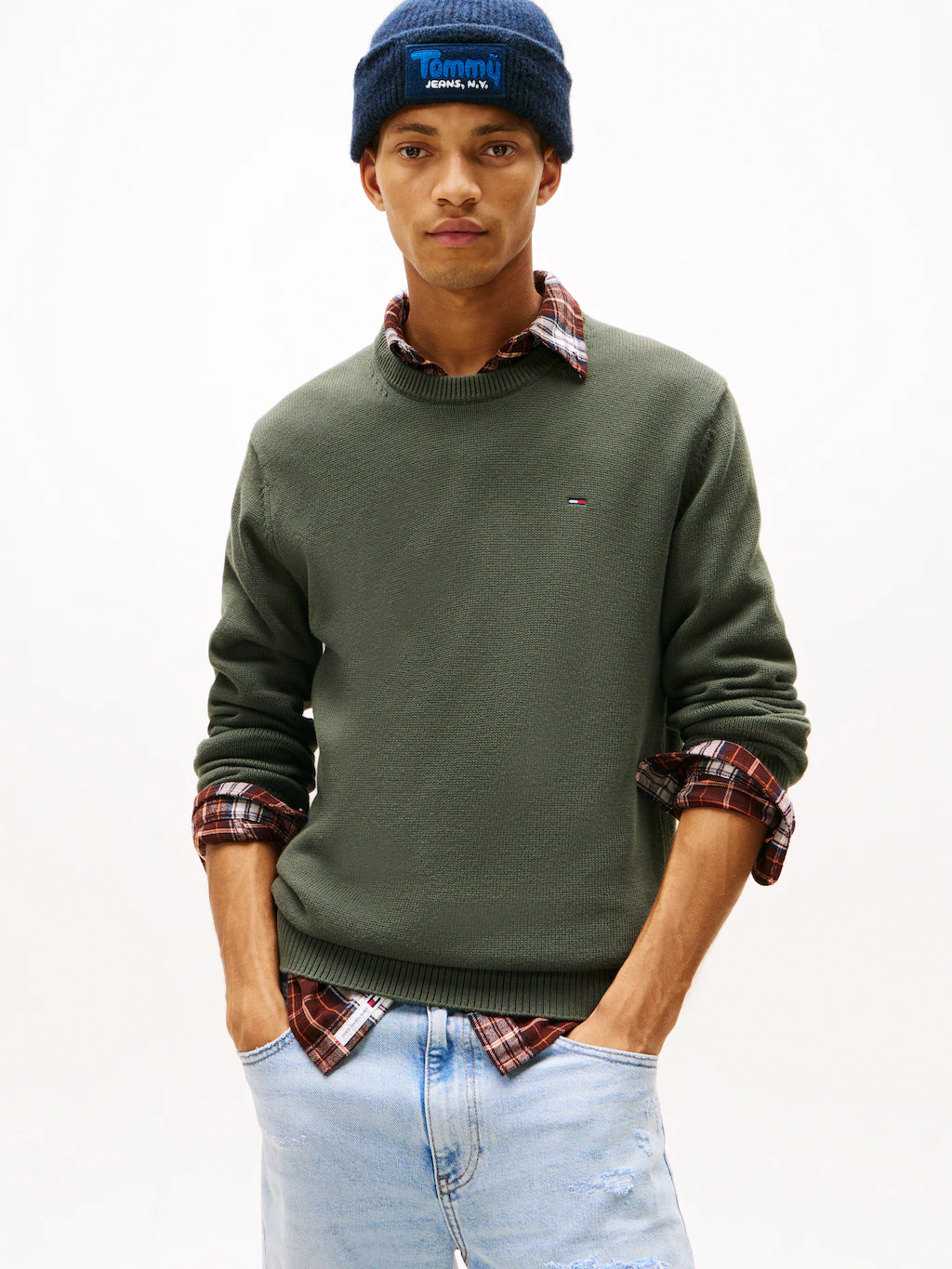 Tommy Jeans Rundhalspullover, Slim fit mit Rundhalsausschnitt günstig online kaufen