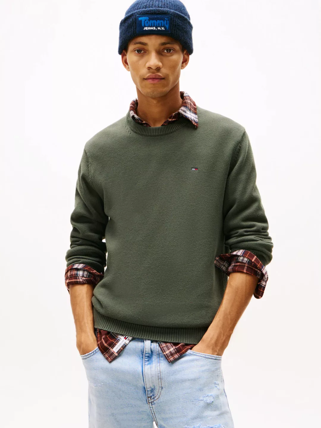 Tommy Jeans Rundhalspullover, Slim fit mit Rundhalsausschnitt günstig online kaufen