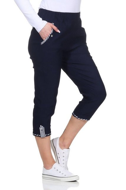 Aurela Damenmode 7/8-Hose Damen Schlupfhose maritime Sommerhose leicht & mo günstig online kaufen