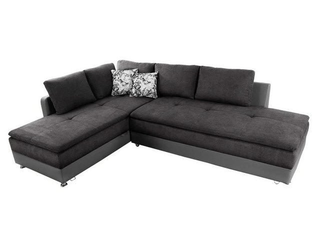 luma-home Ecksofa 15106, Dauerschläfer-Doppelbett 306x223 cm, Schwenkteil r günstig online kaufen