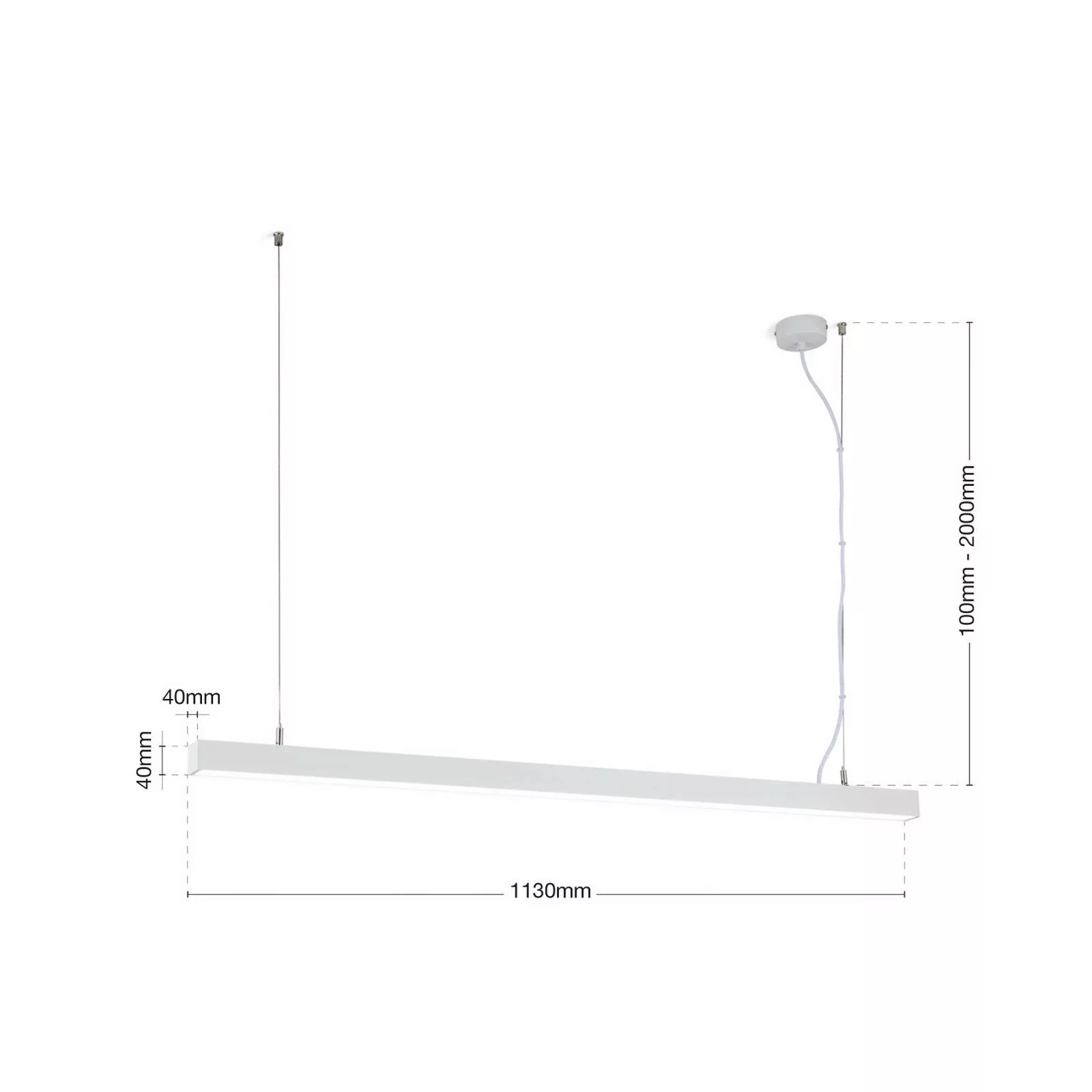 LED-Deckenleuchte Bounce, weiß, Länge 113 cm, CCT, Aluminium günstig online kaufen