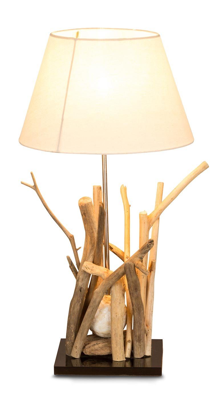 Levandeo® Nachttischlampe, Tischlampe aus Holz Treibholz günstig online kaufen