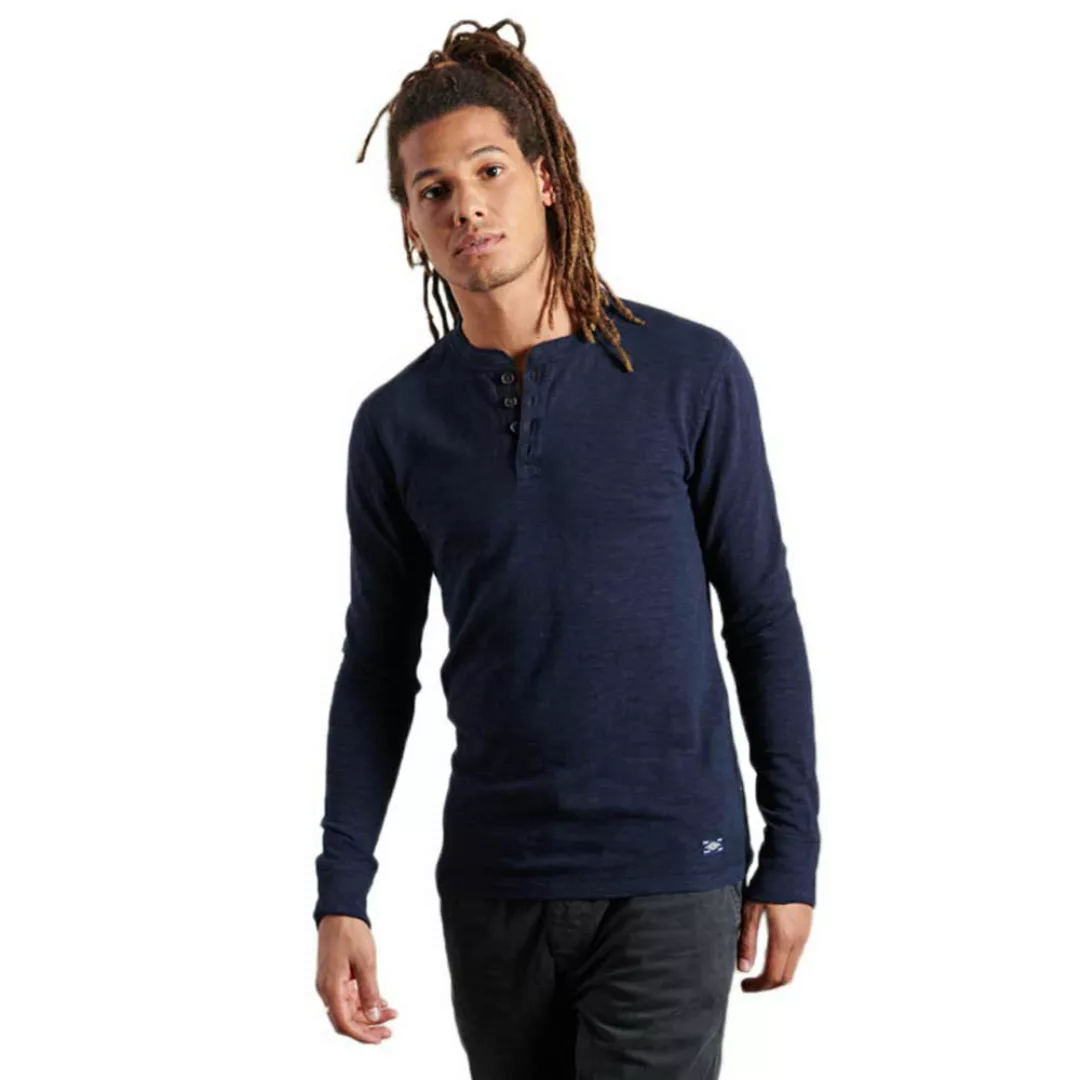 Superdry Legacy Henley Langarm-t-shirt 2XL Downhill Navy günstig online kaufen