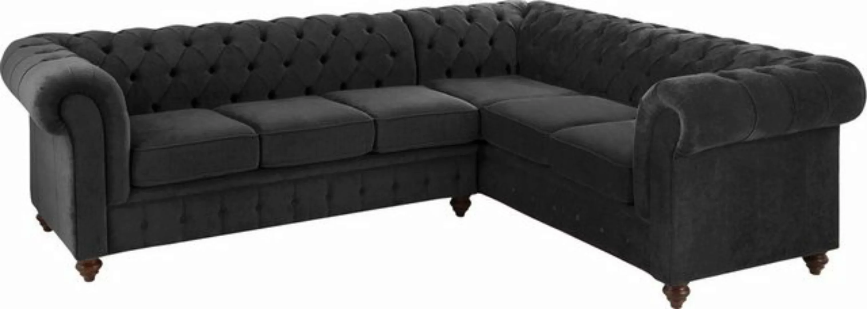 Home affaire Chesterfield-Sofa Duc Ecksofa L-Form, hochwertige Knopfheftung günstig online kaufen