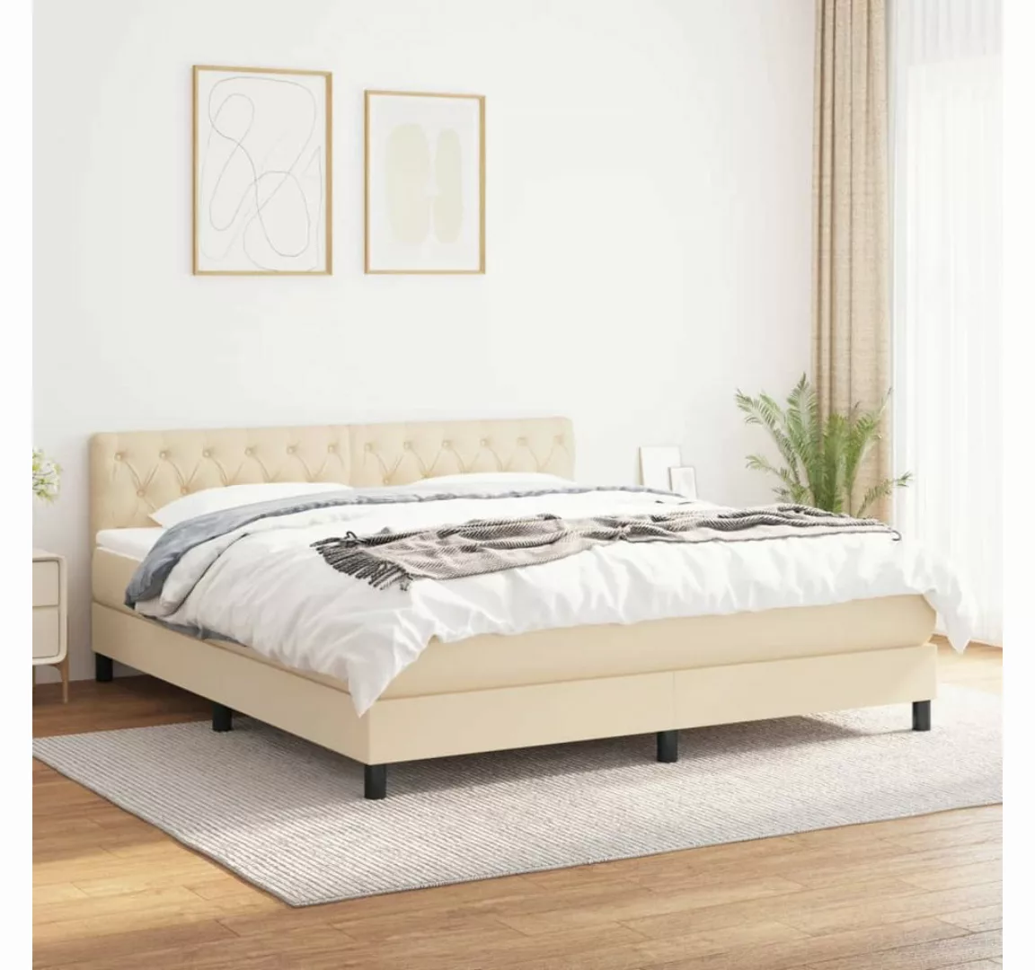 vidaXL Boxspringbett Bett Boxspringbett mit Matratze und LED Stoff (160 x 2 günstig online kaufen