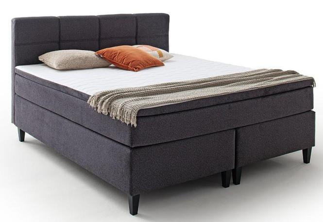 Boxspringbett ca. 180x200 mit 7-Zonen-TFK Matratze Komfortschaum-Topper Ant günstig online kaufen