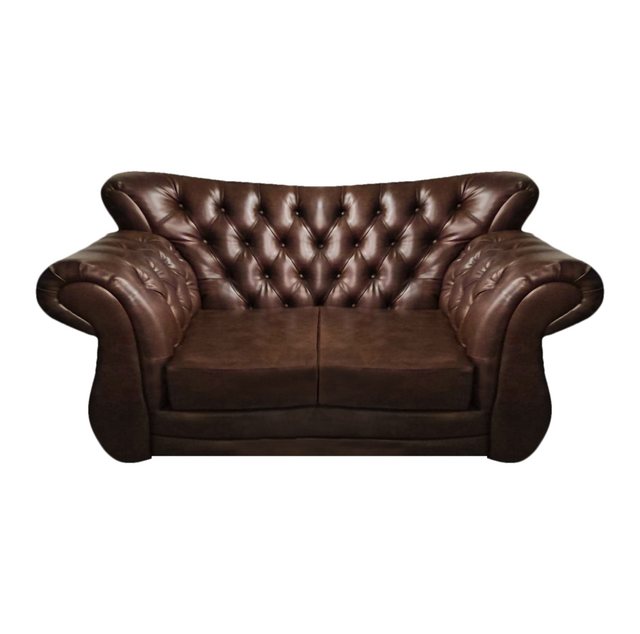 JVmoebel 2-Sitzer Braun Luxus Sofa Zweisitzer Couch Chesterfield Wohnzimmer günstig online kaufen