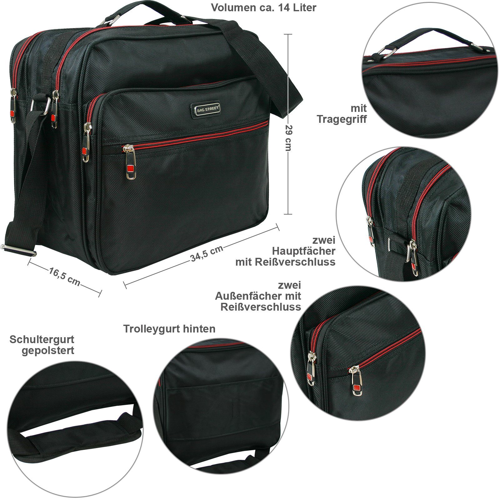 BAG STREET INTERNATIONAL Schultertasche Herren große günstig online kaufen