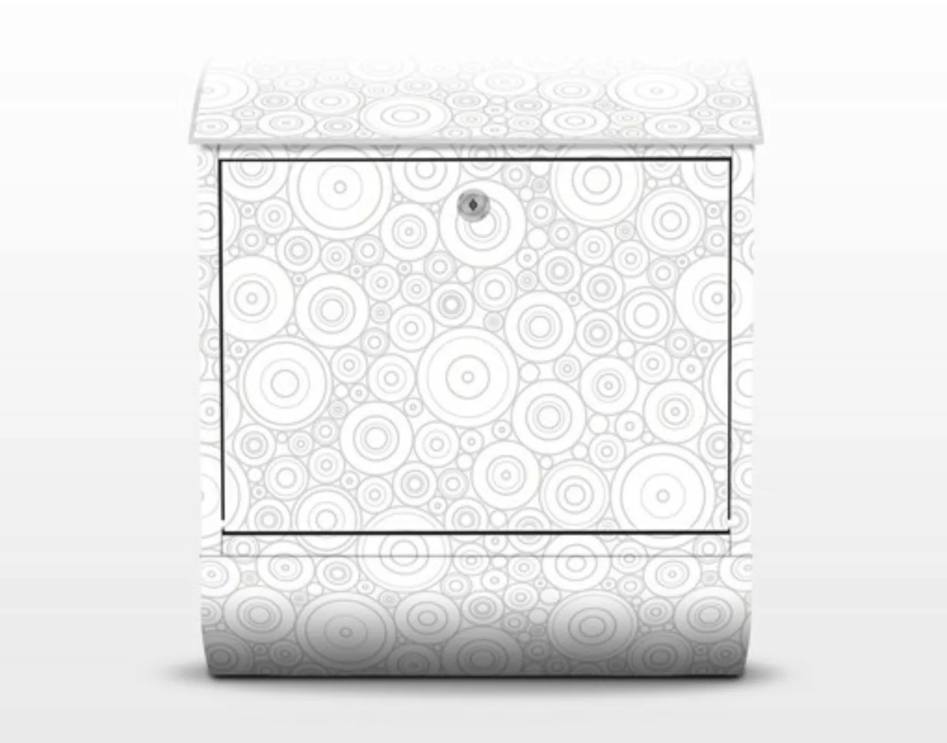 Briefkasten Muster & Textur Musterdesign mit Kreisen Hell günstig online kaufen