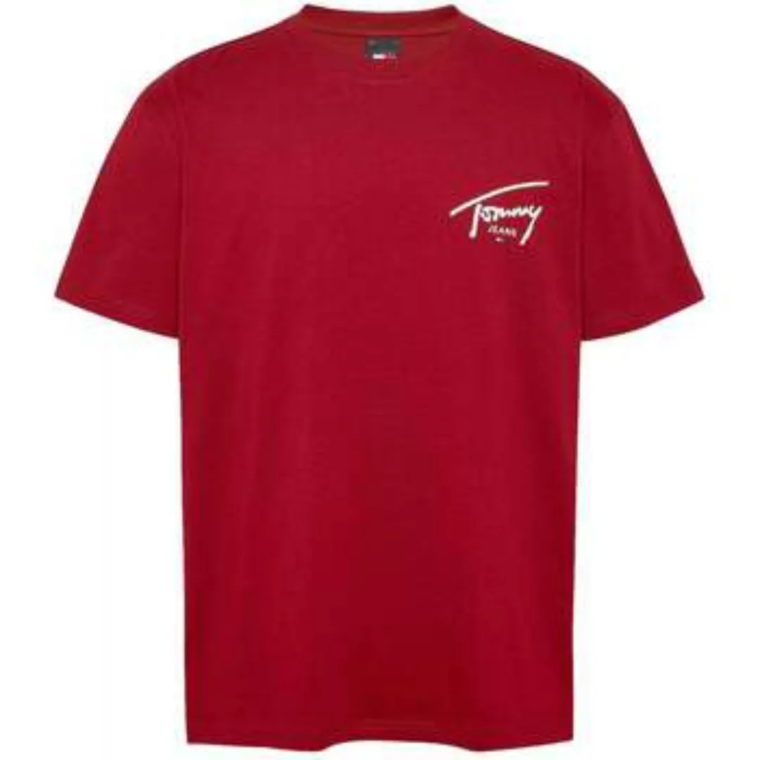 Tommy Jeans  T-Shirts & Poloshirts Signature Logo Crew T-Shirt Regatta Red günstig online kaufen