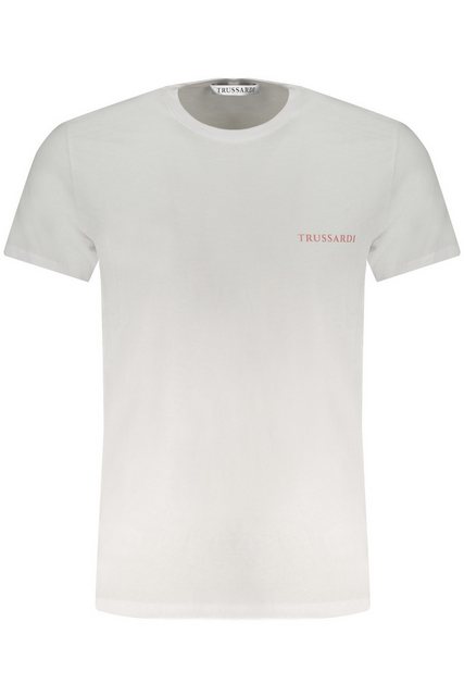 Trussardi T-Shirt Herren Weißes T-Shirt Kurzarm mit Druck & Logo – günstig online kaufen