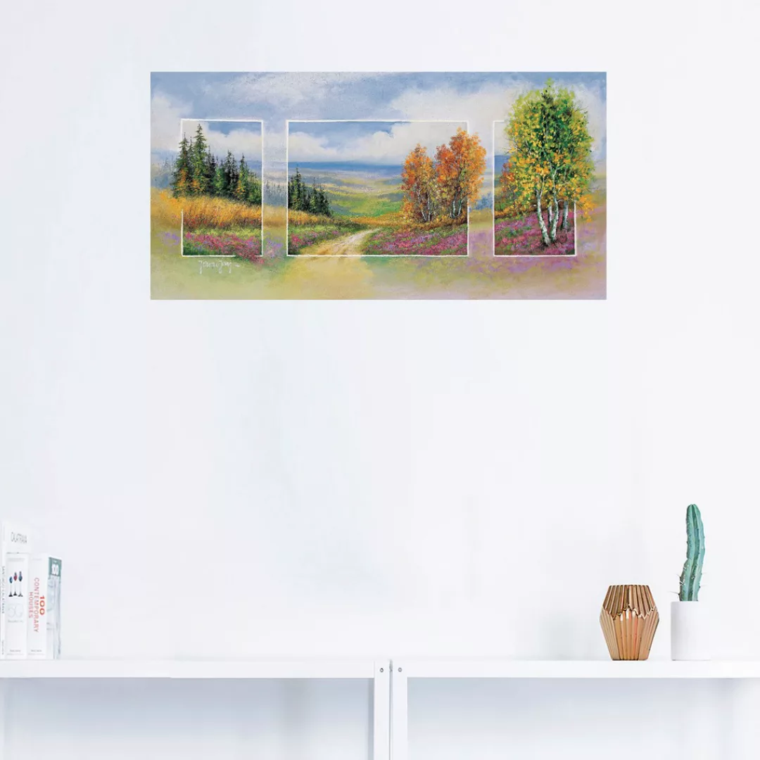 Artland Wandbild "Frühlling Triptychon", Vier Jahreszeiten, (1 St.), als Le günstig online kaufen