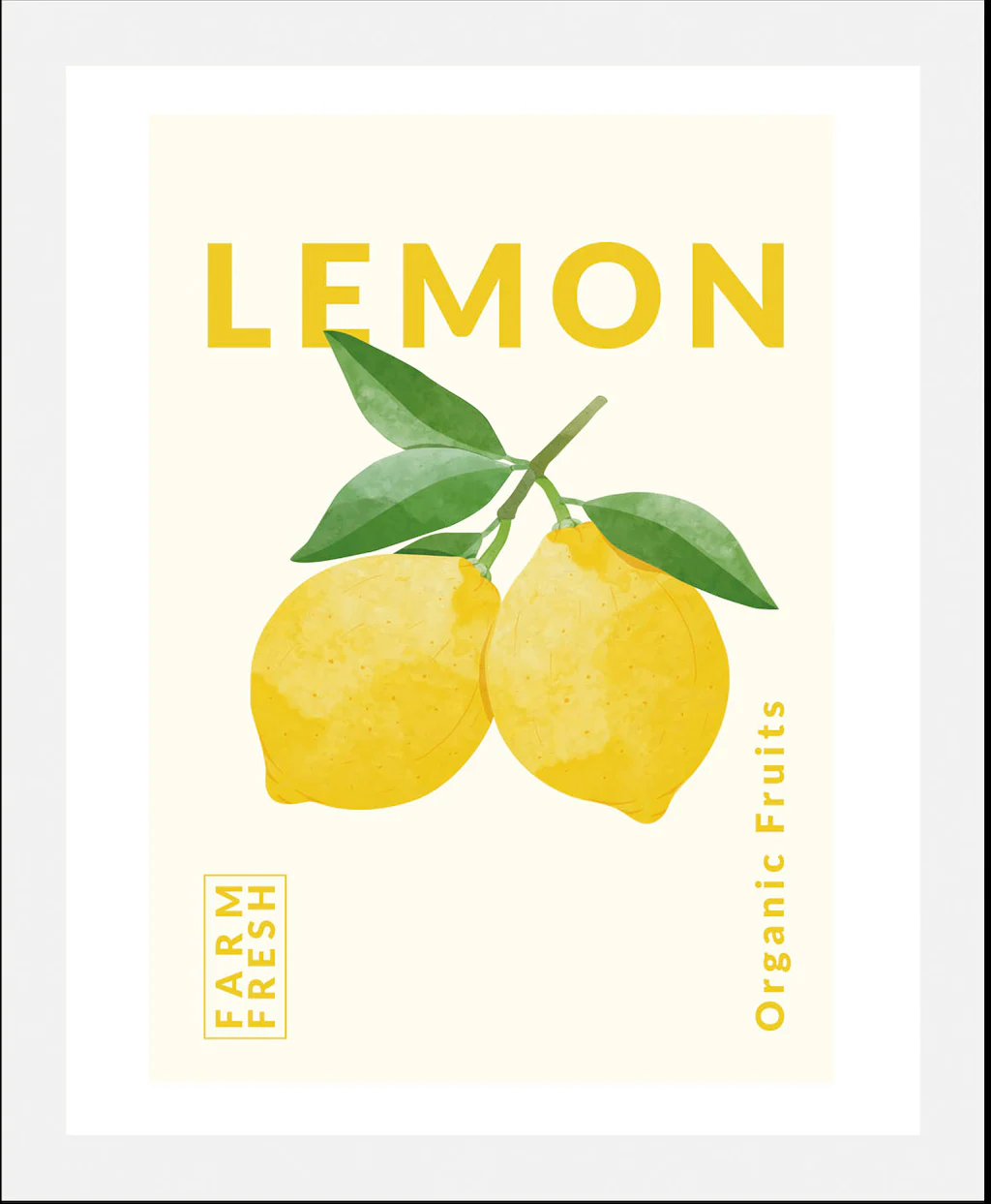 queence Bild "Lemon", Obst-Obst Bilder-Schriftzug-Figuren-Abstrakt, (1 St.) günstig online kaufen