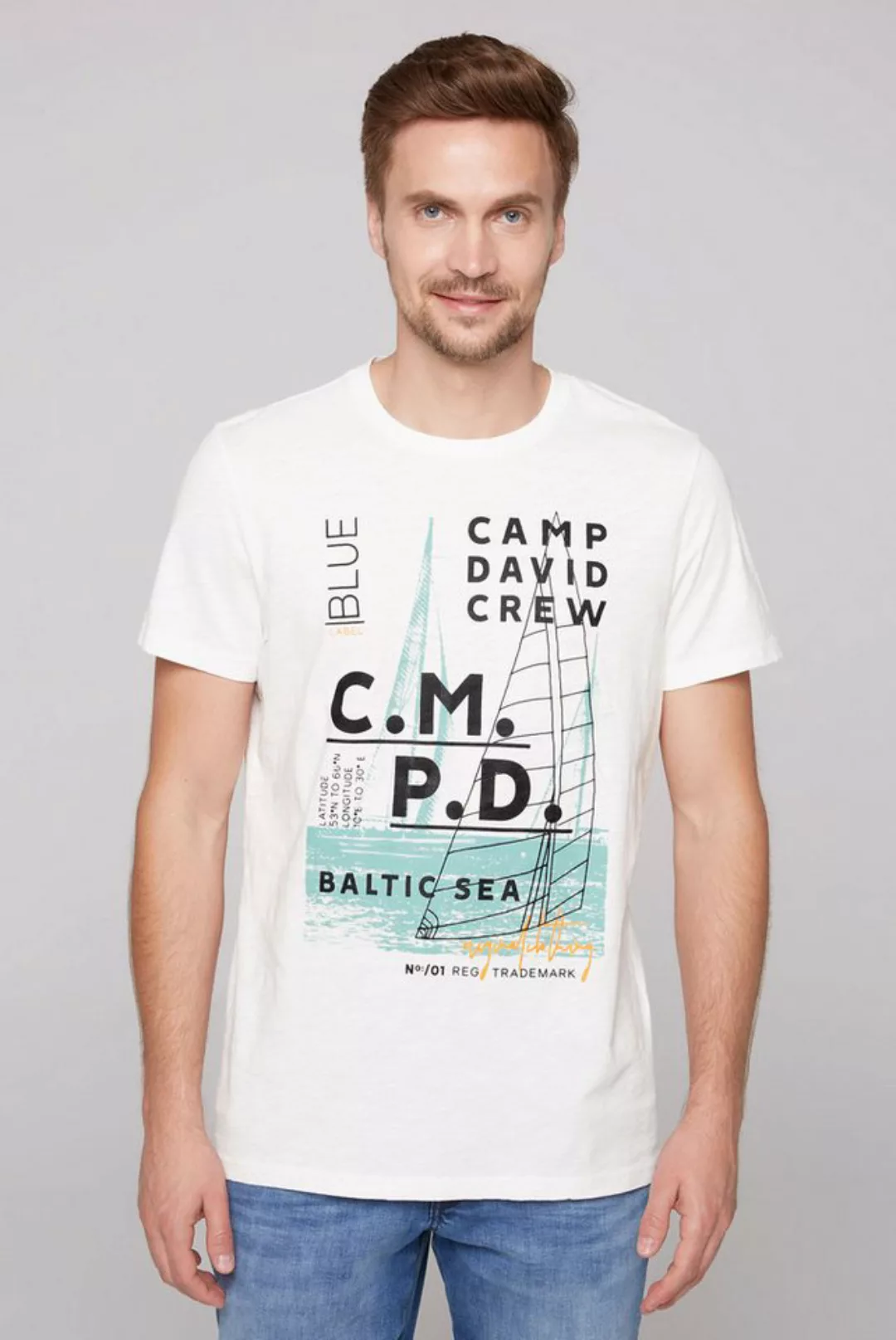 CAMP DAVID Rundhalsshirt, aus Baumwolle günstig online kaufen