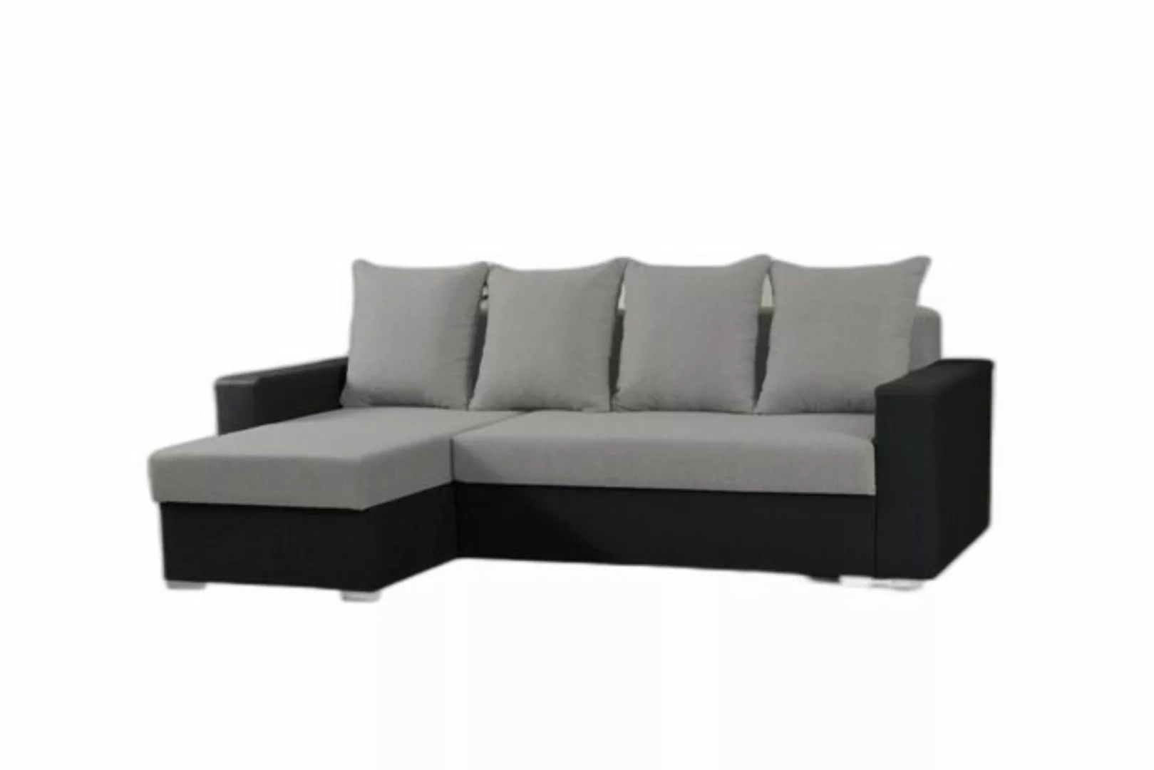 Xlmoebel Ecksofa Sofa L-Form Grau Couch Ecke Textil Wohnzimmer Schlafsofa K günstig online kaufen