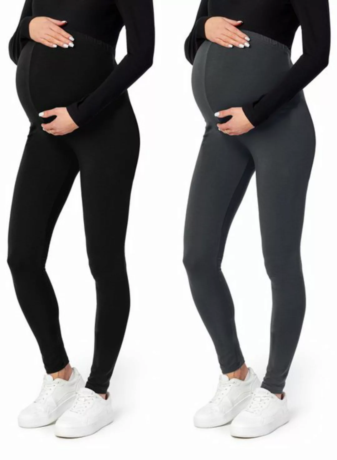 Be Mammy Umstandsleggings Lange Umstandshose aus Viskose BE-02 2er Pack (2- günstig online kaufen