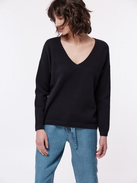 Boyfriend-pullover Aus Bio-baumwolle günstig online kaufen