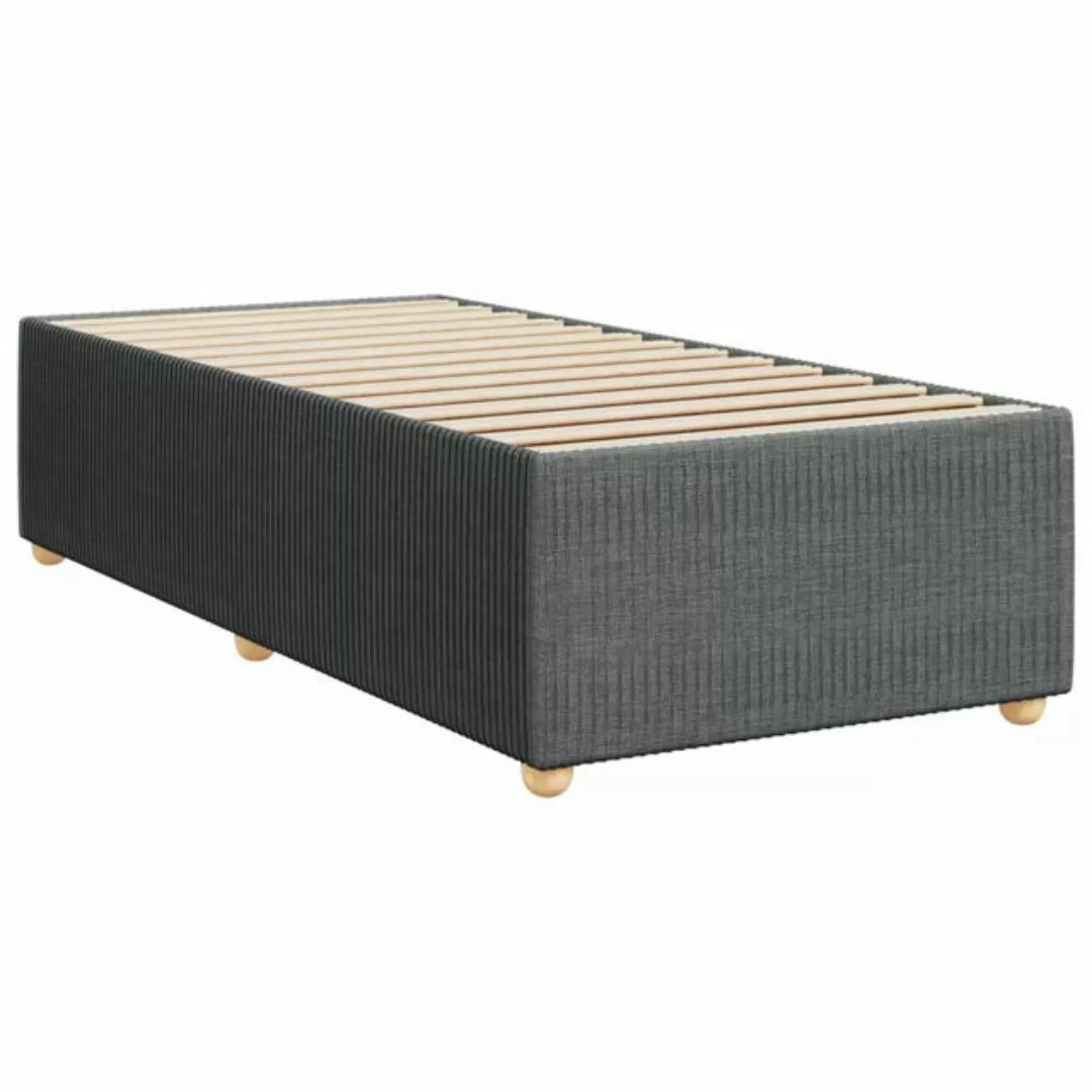 vidaXL Bett Bettgestell Dunkelgrau 90x190 cm Stoff günstig online kaufen