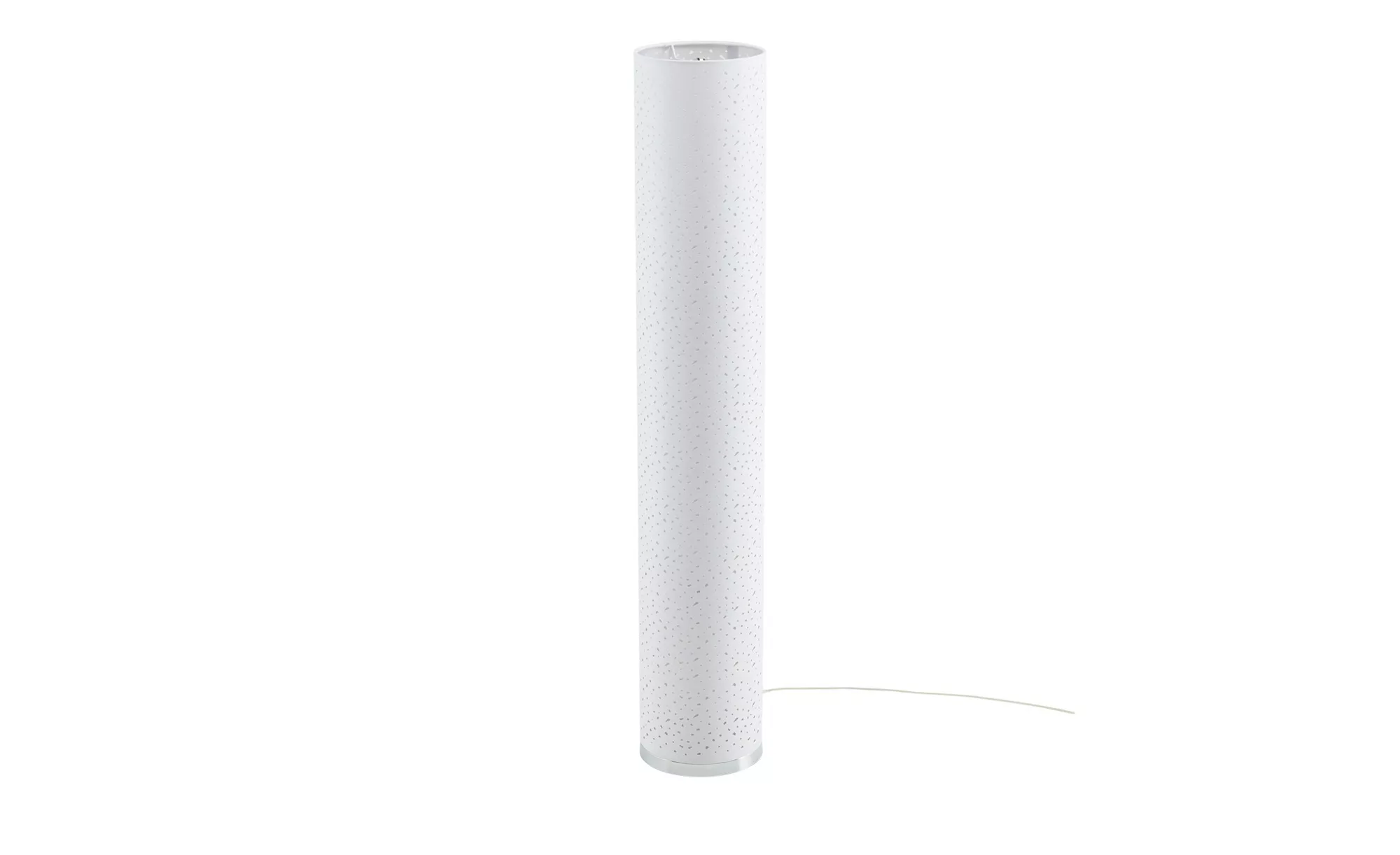 KHG Stehleuchte, 2-flammig, Stoffschirm weiß - weiß - 110 cm - Sconto günstig online kaufen