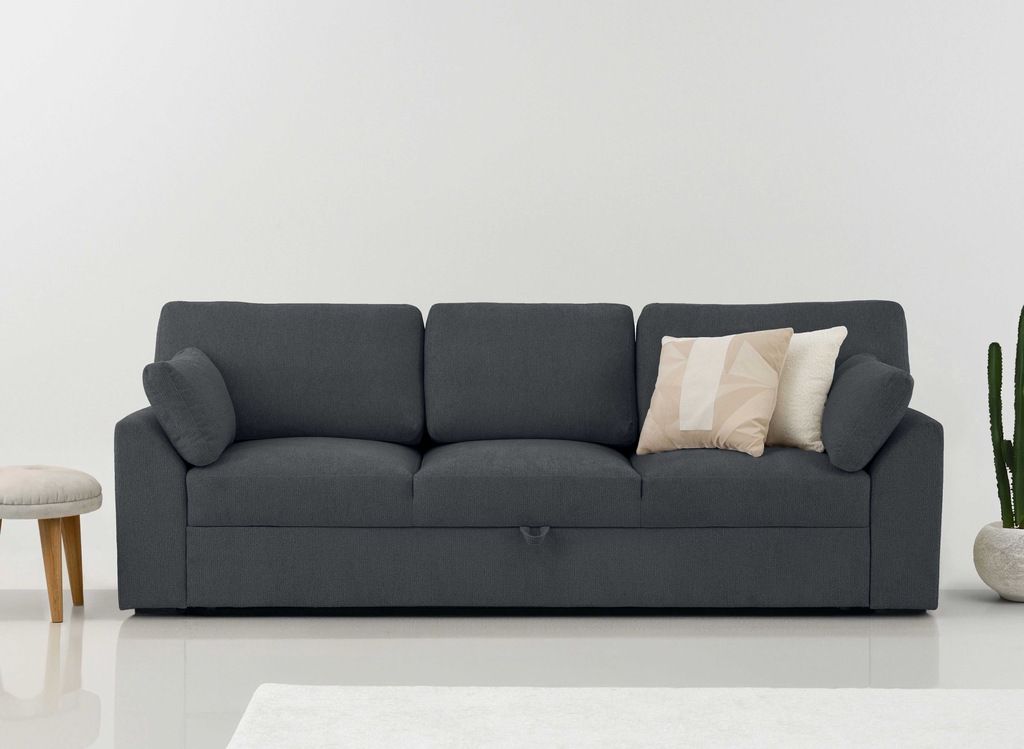 Home affaire 3-Sitzer "Citry", Breite 233 cm, Chenille, mit Bettfunktion, L günstig online kaufen