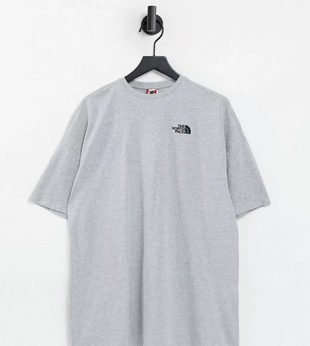 The North Face – T-Shirt-Kleid in Grau, exklusiv bei ASOS günstig online kaufen