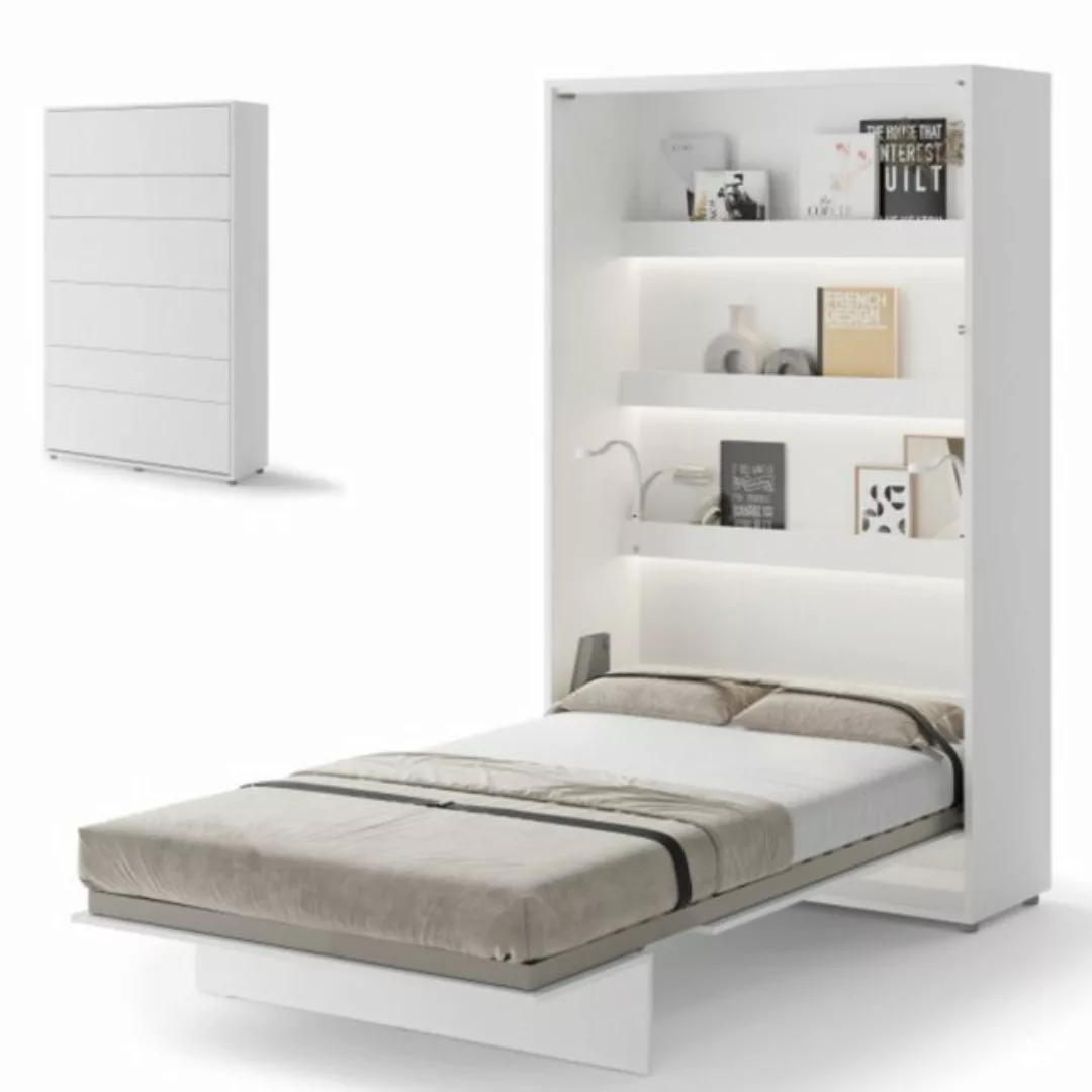 yourhouse24 Schrankbett Bed Concept Wandklappbett Vertikal Gästebett 90/120 günstig online kaufen