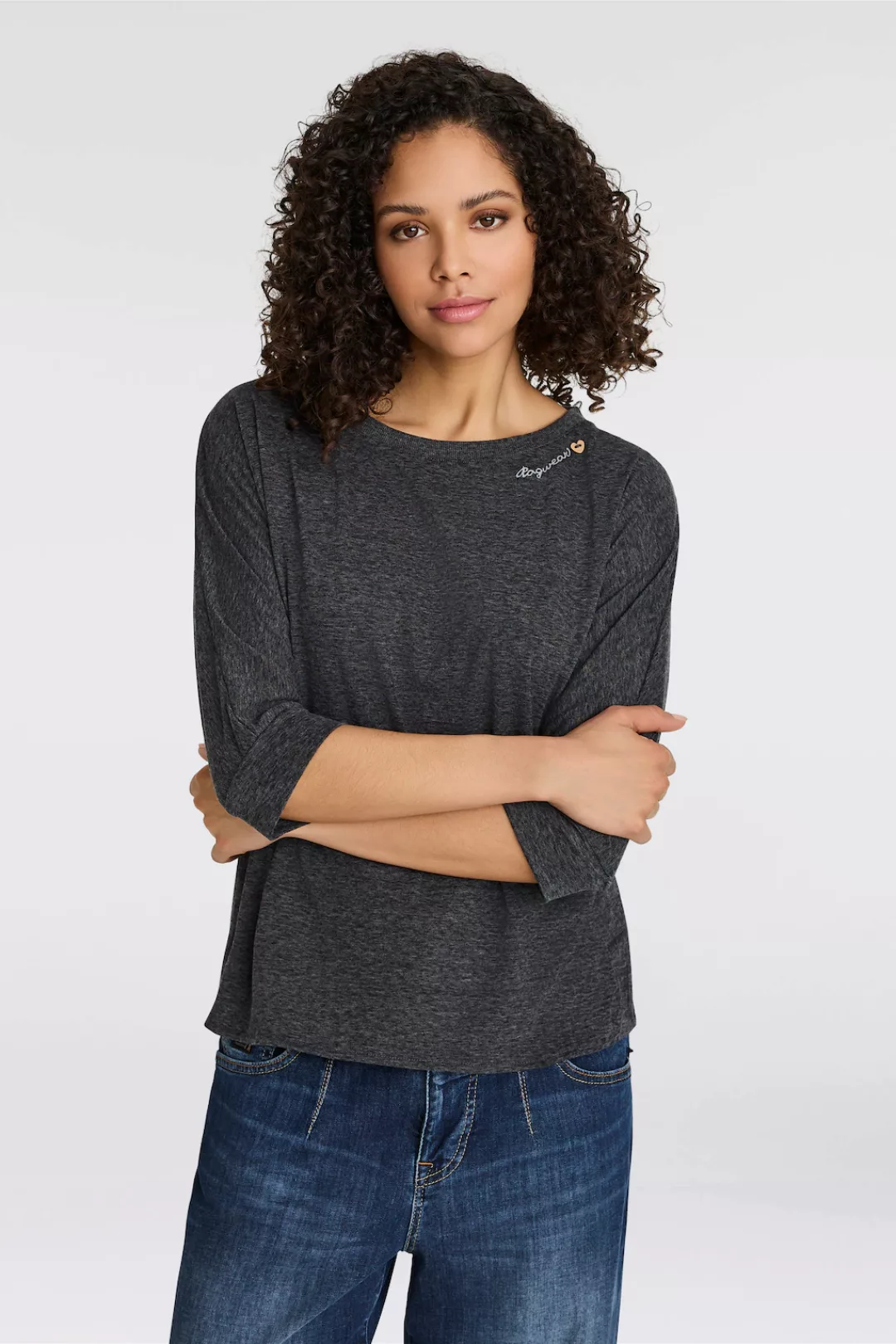 Ragwear 3/4-Arm-Shirt "SHIMONA CORE", abgerundeter Saum und modische 3/4 Är günstig online kaufen