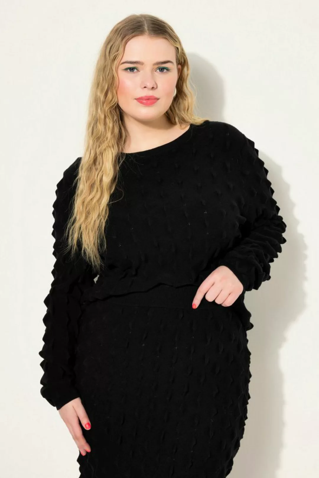 Studio Untold Strickpullover Pullover Bubble-Strick Langarm günstig online kaufen