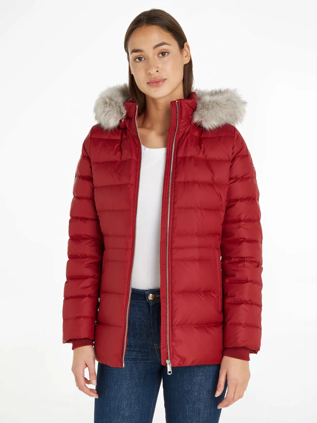 Tommy Hilfiger Daunenjacke "TYRA DOWN JACKET WITH FUR", mit Kapuze, mit Kun günstig online kaufen