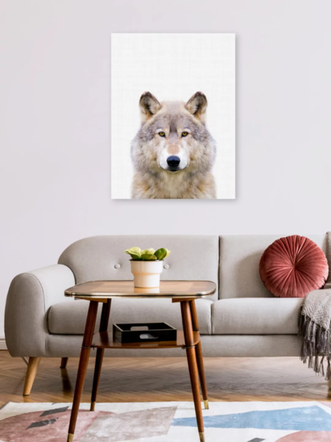 Poster / Leinwandbild - Wolf günstig online kaufen