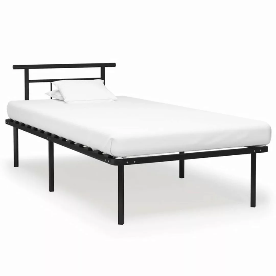 Bettgestell Schwarz Metall 100x200 Cm günstig online kaufen