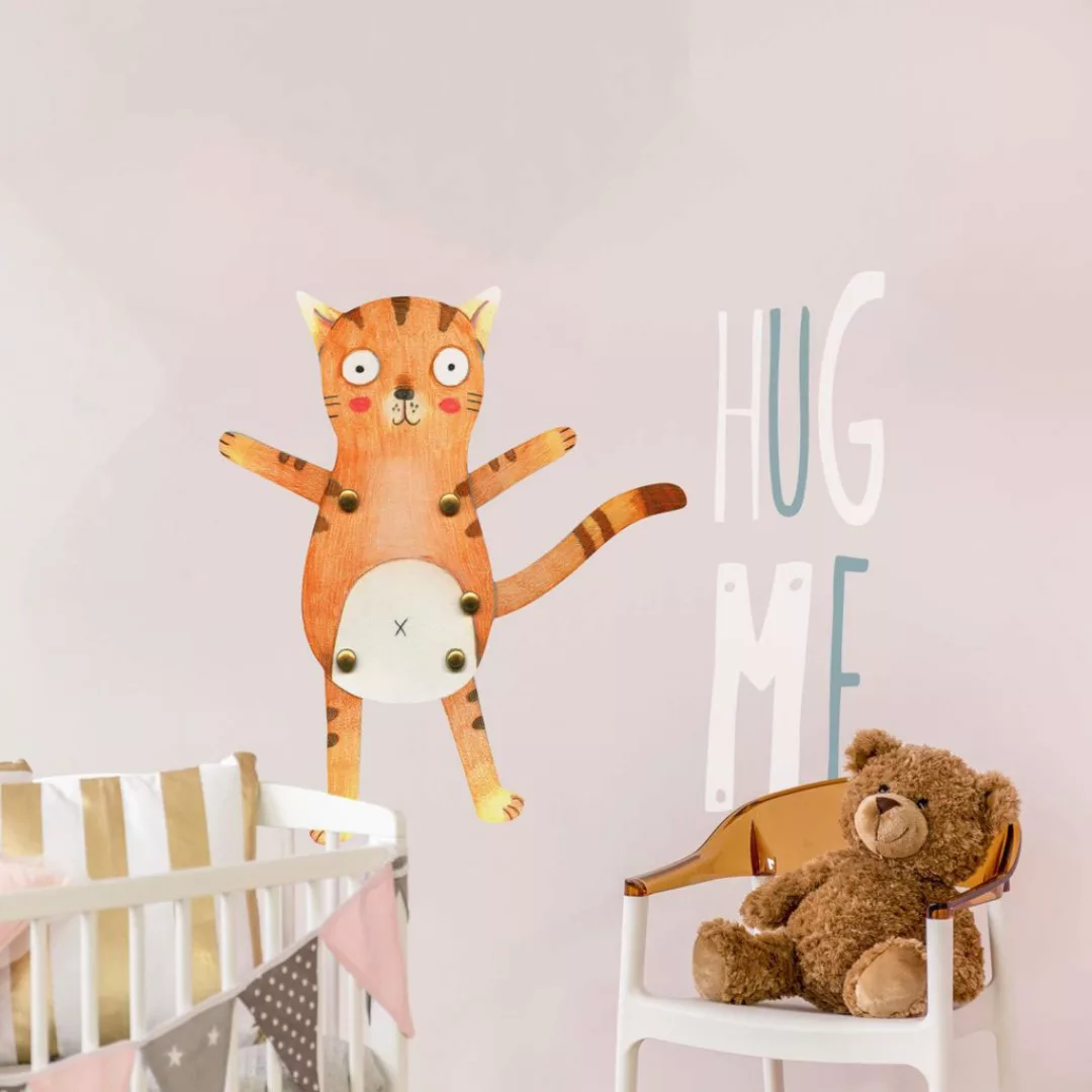 Wall-Art Wandtattoo »Teddy Tiger Katze Hug me«, (1 St.), selbstklebend, ent günstig online kaufen