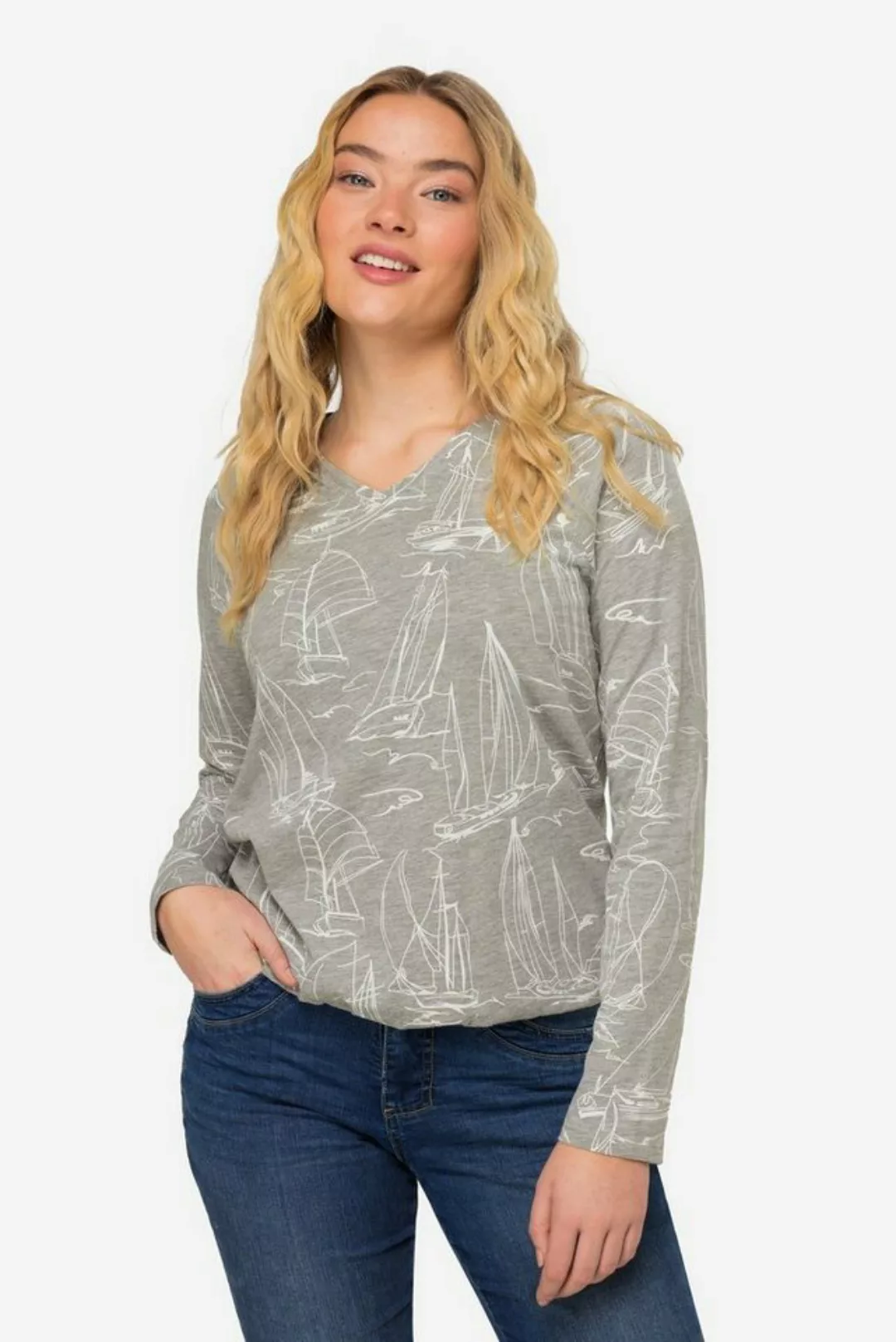 Laurasøn Rundhalsshirt T-Shirt Boote Print OEKO-TEX günstig online kaufen